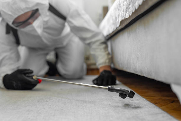 Professional Emergency Pest Control technician working in Old Westbury, NY